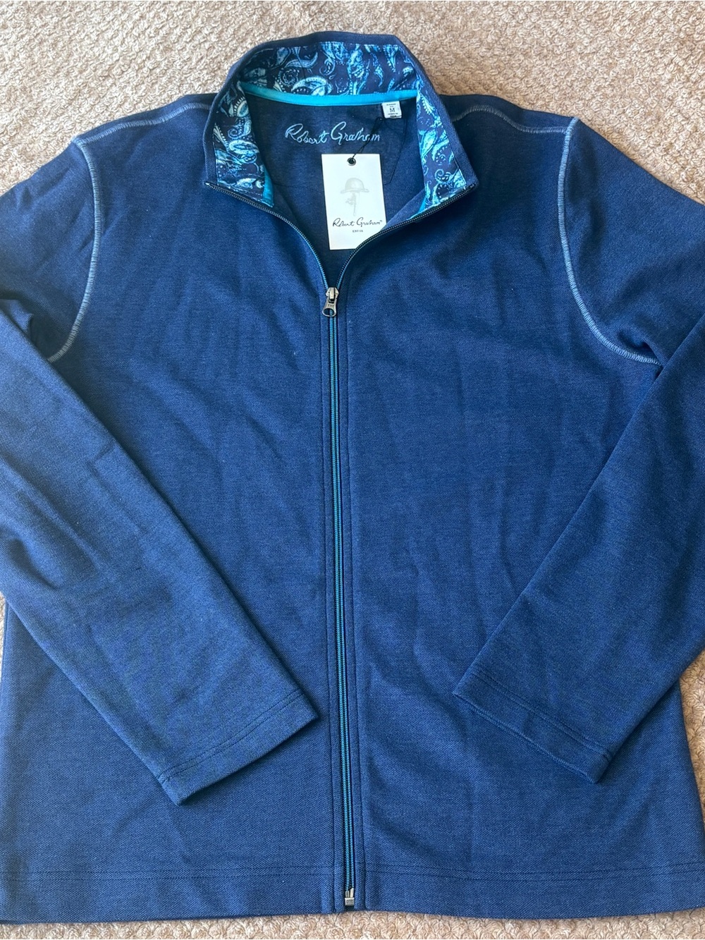NWT Robert Graham Aksoy Zip-Up Sweatshirt